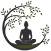 Zueri Unterland Yoga Logo einer Frau im Schneidersitz unter einem Baum